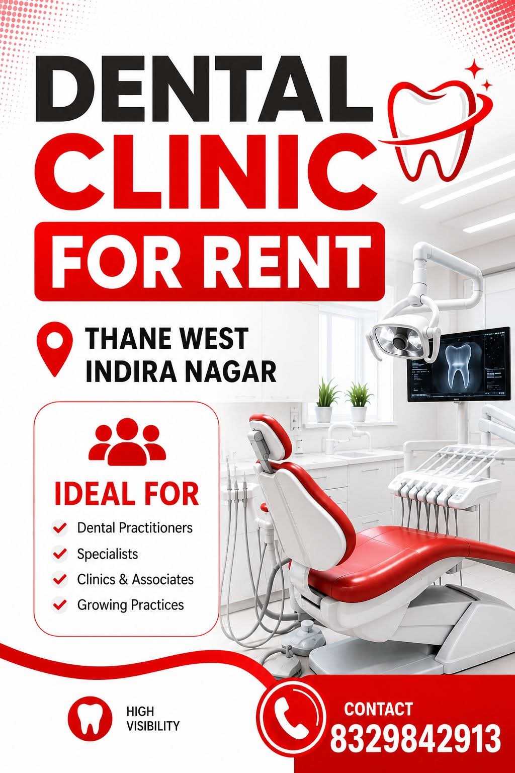 Dental Clinic for RENT (rent-based practice) — Thane West, Indira Nagar
